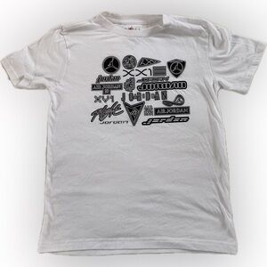 Jordan White Tee with Black Graphics